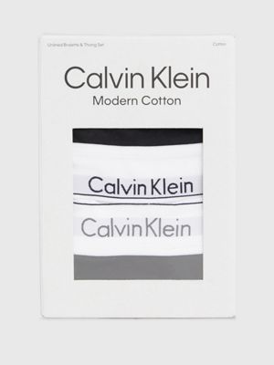 Calvin Klein Modern Cotton Bralette and Thong Underwear Set 