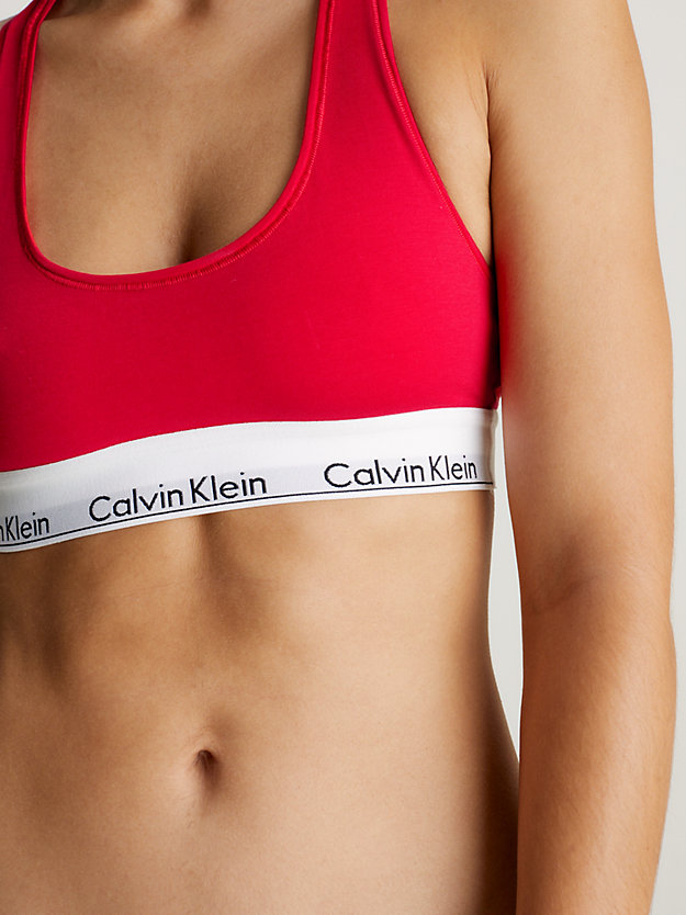 rouge bralette and thong set - modern cotton for women calvin klein