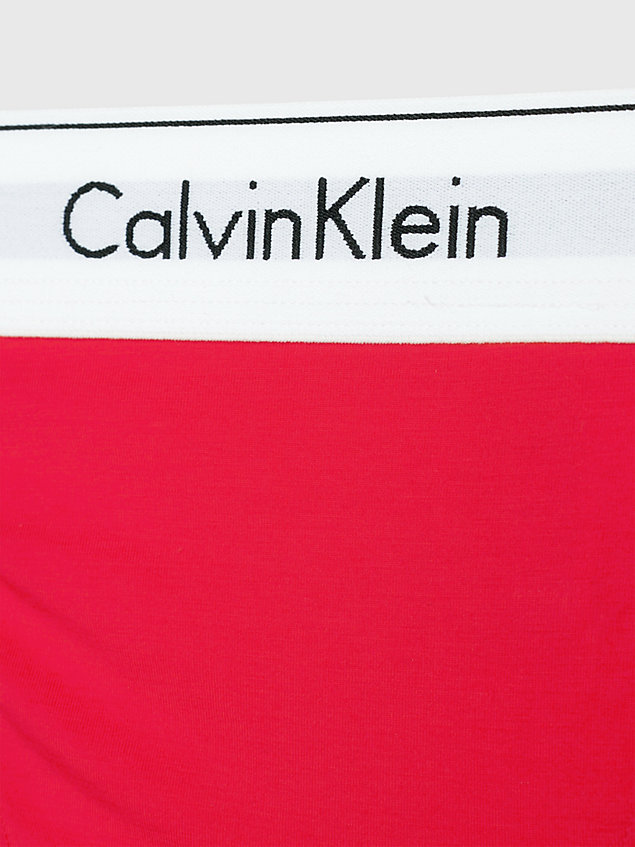 red bralette and thong set - modern cotton for women calvin klein