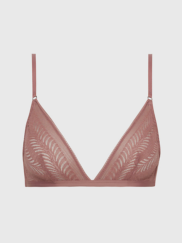 pink triangle bra - minimalist lace for women calvin klein