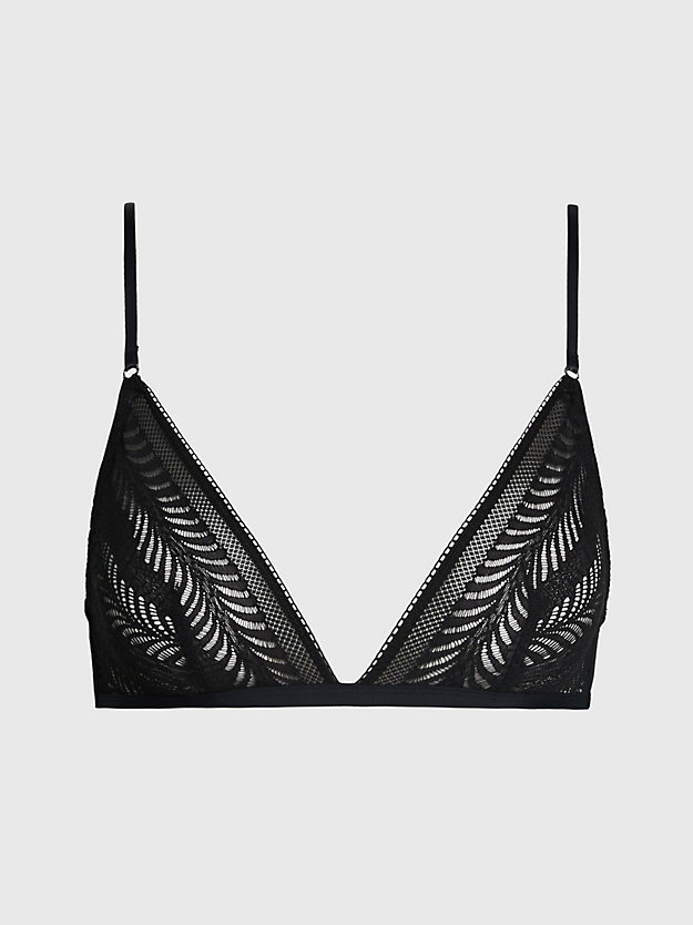 sujetador de triángulo - minimalist lace black de mujeres calvin klein