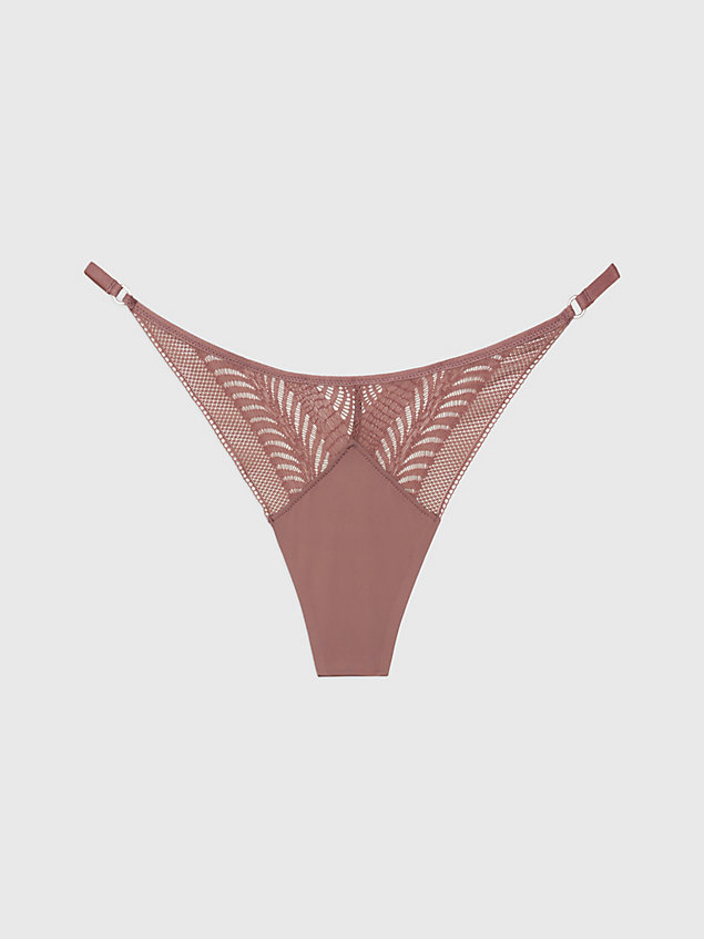 thong - minimalist lace pink de mujeres calvin klein
