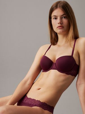 mauve wine balconette bra - ck attraction for women calvin klein