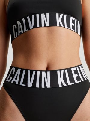 000QF6961E Calvin Klein CK One Mesh High Leg Tanga Brief - 000QF6961E Black