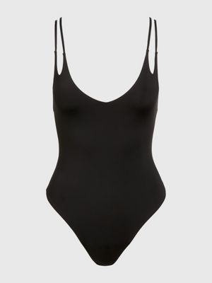 Calvin Klein Pure Ribbed BodySuit Black QF6446 - Free Shipping at