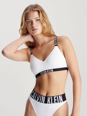 Kup online Calvin Klein Underwear Biustonosz typu bralette z paskiem z logo  (różowy)