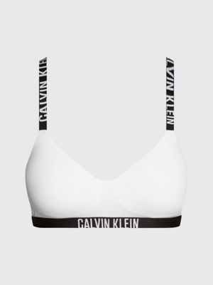 Calvin Klein Performance, Logo Low Support Sports Bra, Branco Brilhante