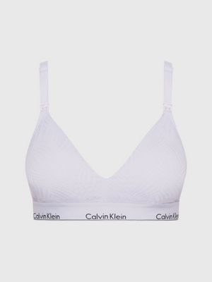 000QF4691E Calvin Klein Modern Cotton Lace Bralette Bra - 000QF4691E Pure  Cerulean