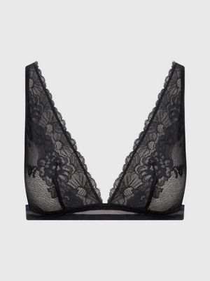 Sheer Lace Triangle Plunge Bra New Kinga Nubi SC495