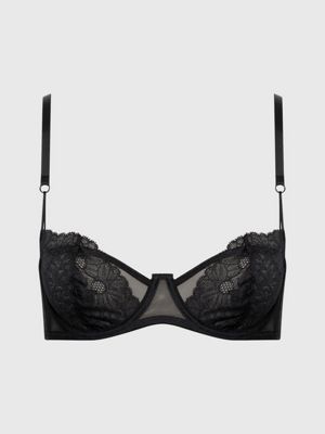 Elegant Lace Overlay Balconette Bra