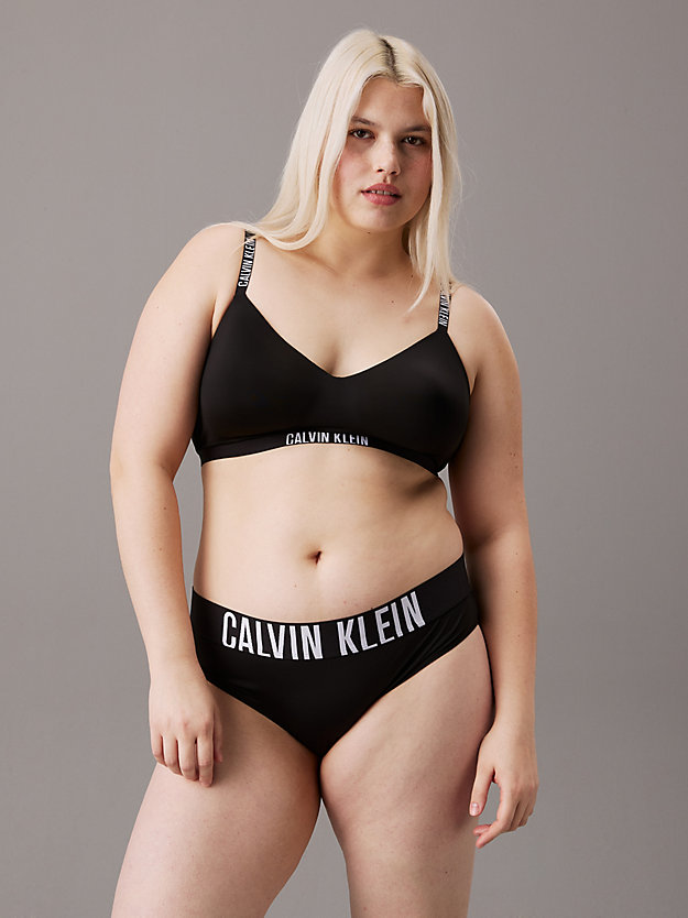 black plus size bikini briefs - intense power for women calvin klein