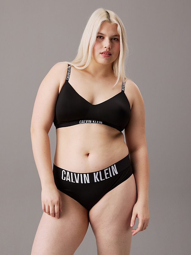 black plus size bikini briefs - intense power for women calvin klein