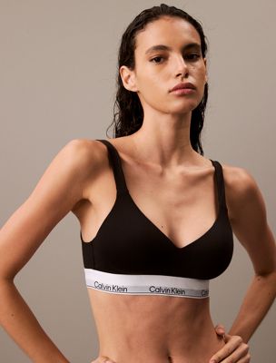 black lift bralette - icon cotton modal for women calvin klein