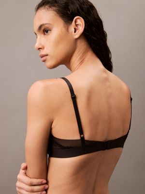 black lace balconette bra for women calvin klein