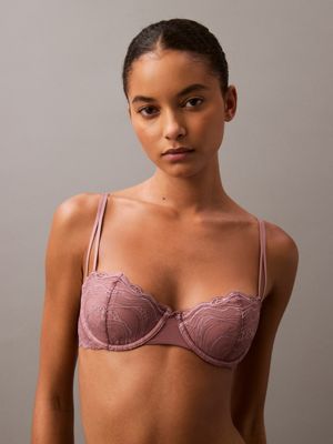 vintage pink balconette bra - sensual stretch lace for women calvin klein