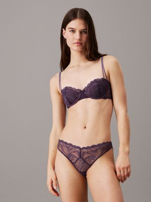 purple sheer lace bikini briefs - ck instinct for women calvin klein