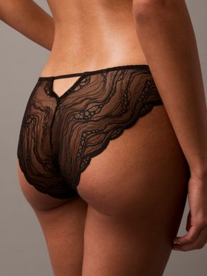 black sheer lace bikini briefs - ck instinct for women calvin klein