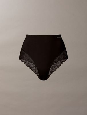 black shapewear briefs - sensual stretch lace for women calvin klein