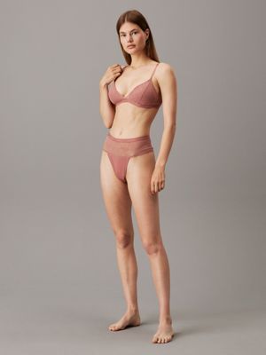 red grape triangle bra - icon lace for women calvin klein
