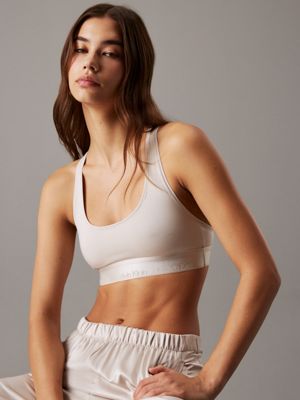 beige bralette - modern cotton for women calvin klein