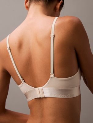 beige triangle bra - modern cotton for women calvin klein
