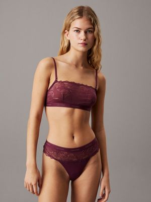 pink bralette - modern lace for women calvin klein