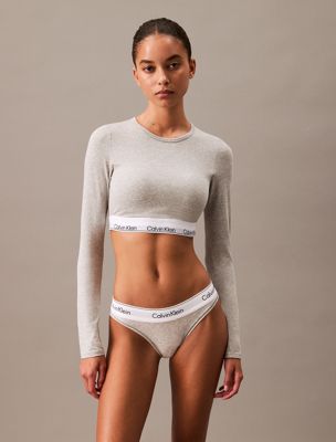 brassière t-shirt - modern cotton grey heather pour femmes calvin klein