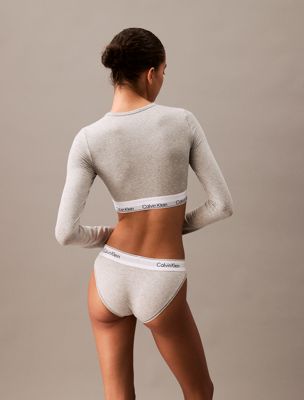 brassière t-shirt - modern cotton grey heather pour femmes calvin klein