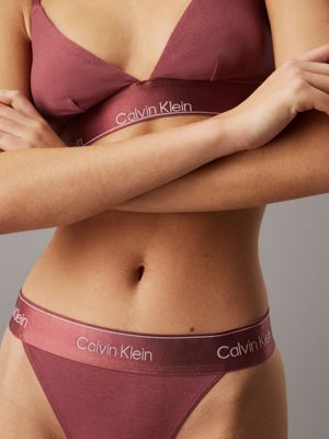 apple butter bralette and thong set - modern logo for women calvin klein