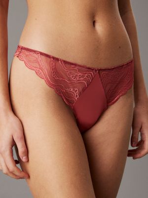 terrazzo thong - sensual stretch lace for women calvin klein