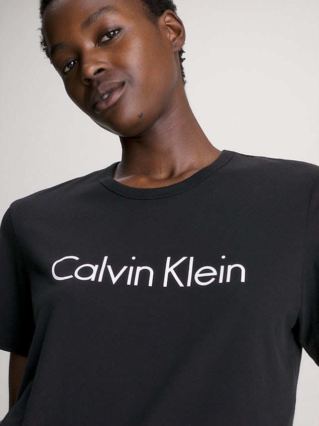 camiseta de pijama - comfort cotton black de mujer calvin klein