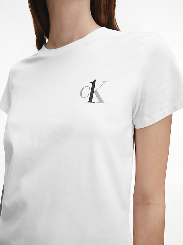 WHITE T-shirt po domu - CK One dla Kobiety CALVIN KLEIN