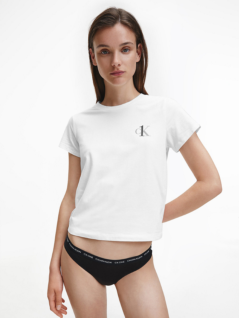 WHITE Lounge-T-Shirt - CK One undefined dames Calvin Klein