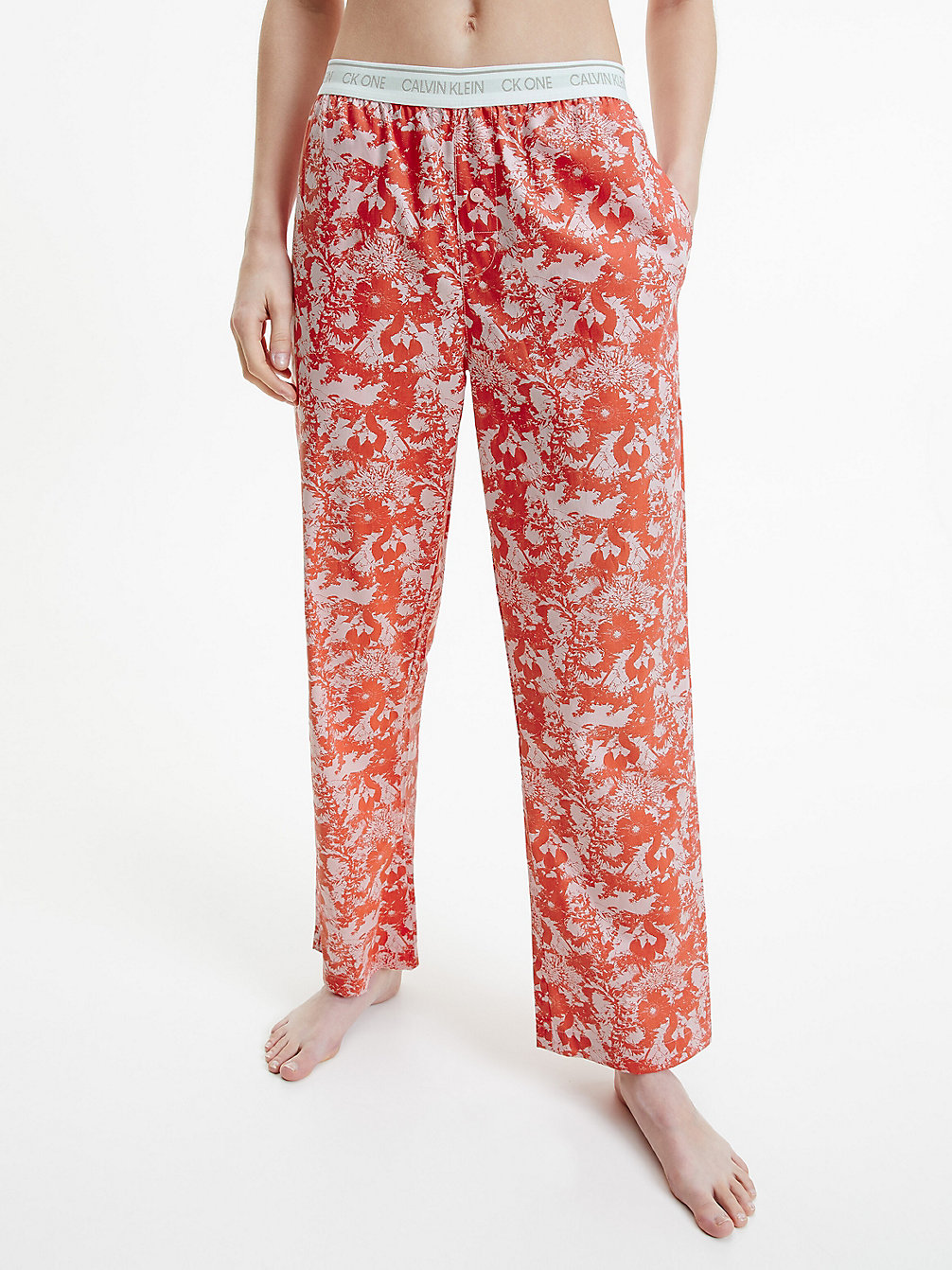 SOLAR FLORAL PRINT_PINK SHELL Pyjama Pants - CK One undefined women Calvin Klein