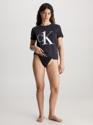 BLACK_WHITE LOGO Pyjama-Top – CK One für Damen CALVIN KLEIN