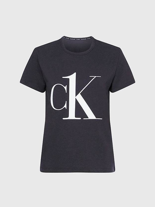 BLACK_WHITE LOGO Pyjama Top - CK One for women CALVIN KLEIN