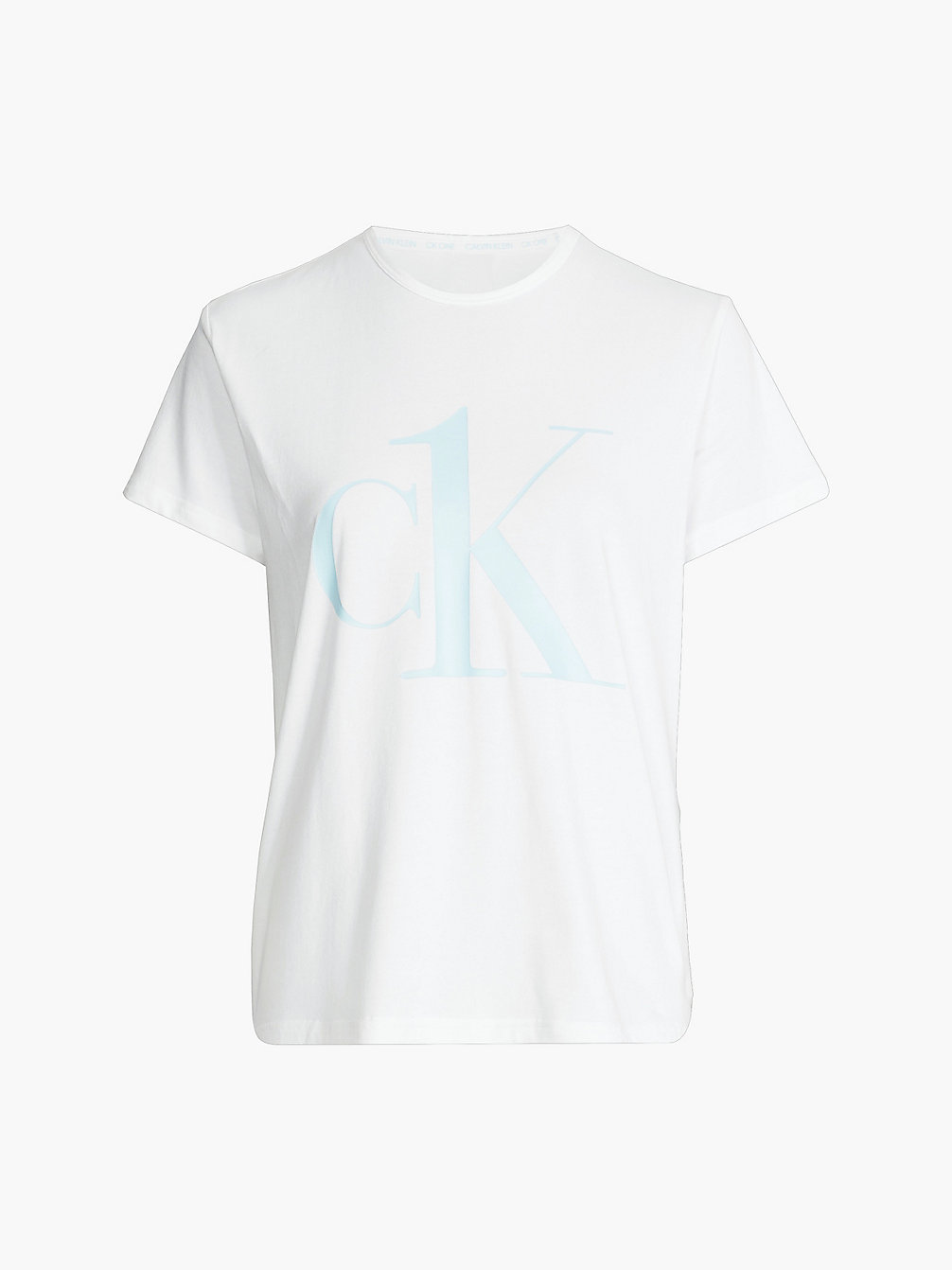 WHITE W/ PALEST BLUE LOGO Pyjama-Top – CK One undefined Damen Calvin Klein