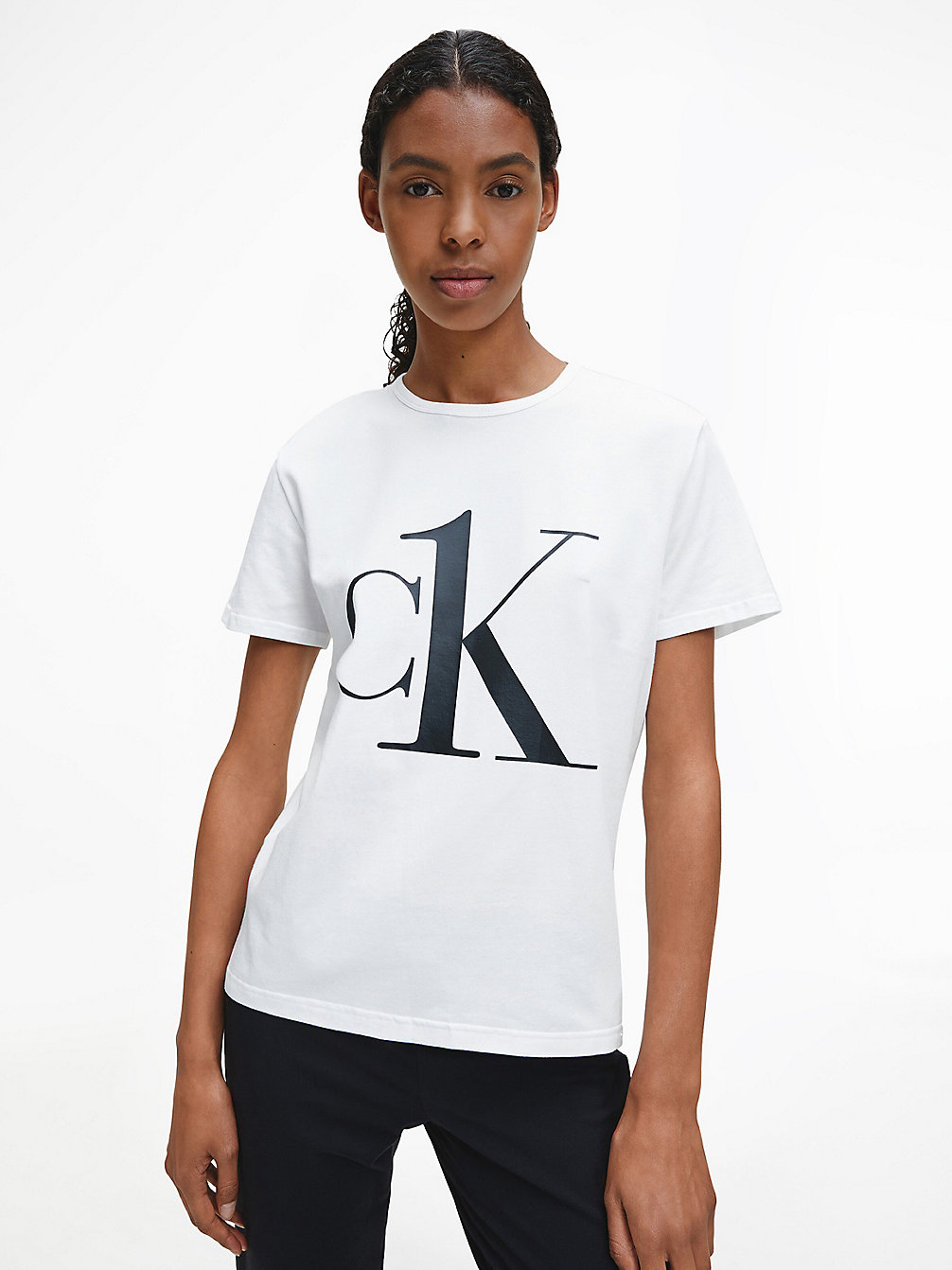 WHITE_BLACK LOGO Pyjama-Top – CK One undefined Damen Calvin Klein