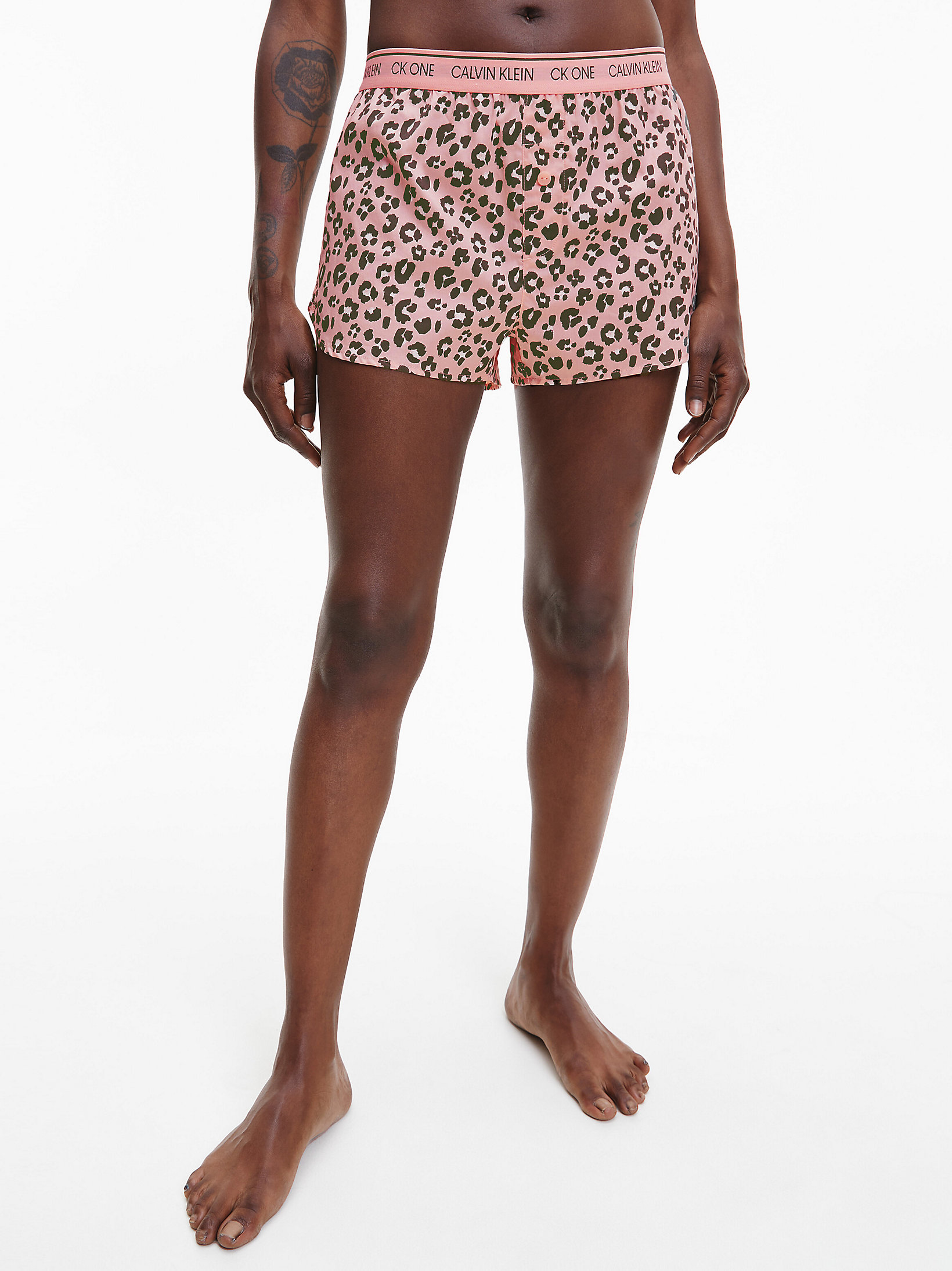Stephen Leopard Print_peach Melba > Пижамные шорты - CK One > undefined Женщины - Calvin Klein