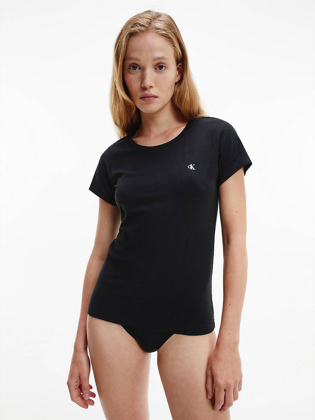 BLACK > 2-Pack Lounge-T-Shirts - CK One > undefined dames - Calvin Klein