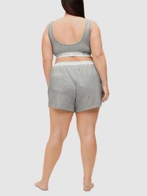 GREY HEATHER Plus Size Lounge Shorts - CK ONE for women CALVIN KLEIN