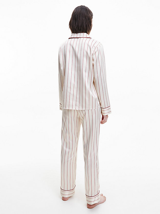 ck pin stripe_tapioca satin pyjama gift set for women calvin klein