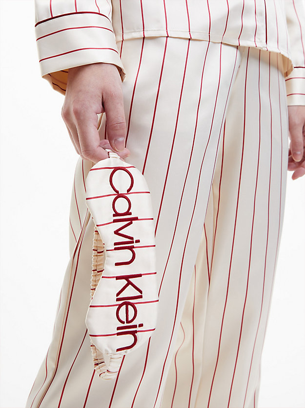 CK PIN STRIPE_TAPIOCA Satin Pyjama Gift Set for women CALVIN KLEIN