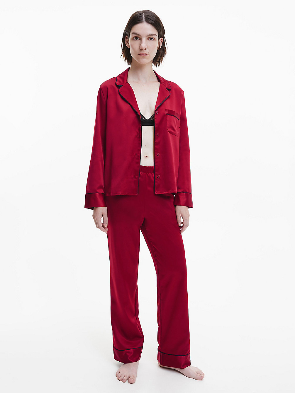 RED CARPET > Zestaw Prezentowy Z Satynową Piżamą > undefined Kobiety - Calvin Klein