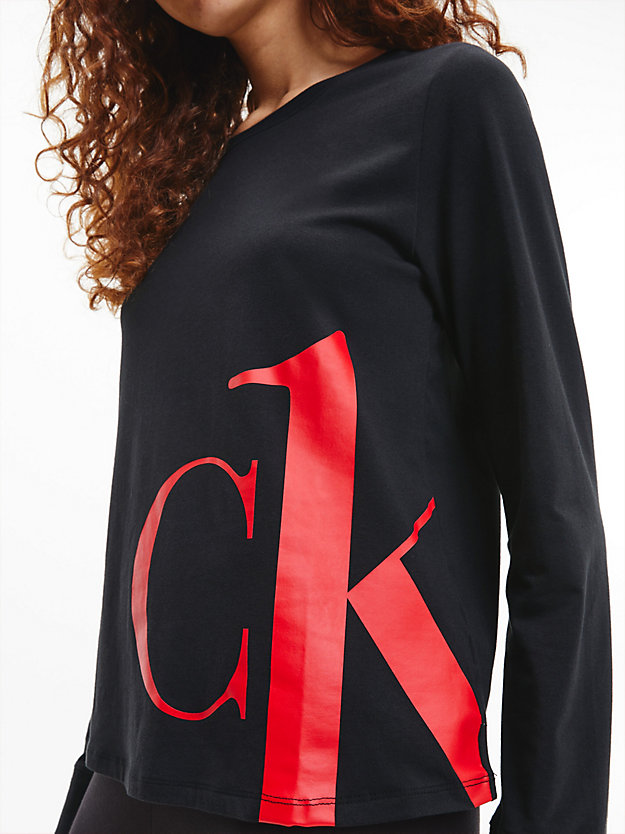 BLACK_EXACT LOGO Pyjama Top - CK One for women CALVIN KLEIN