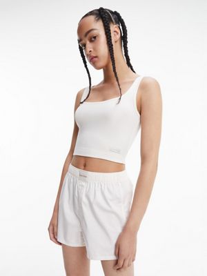  lounge tank top - pure ribbed for women calvin klein