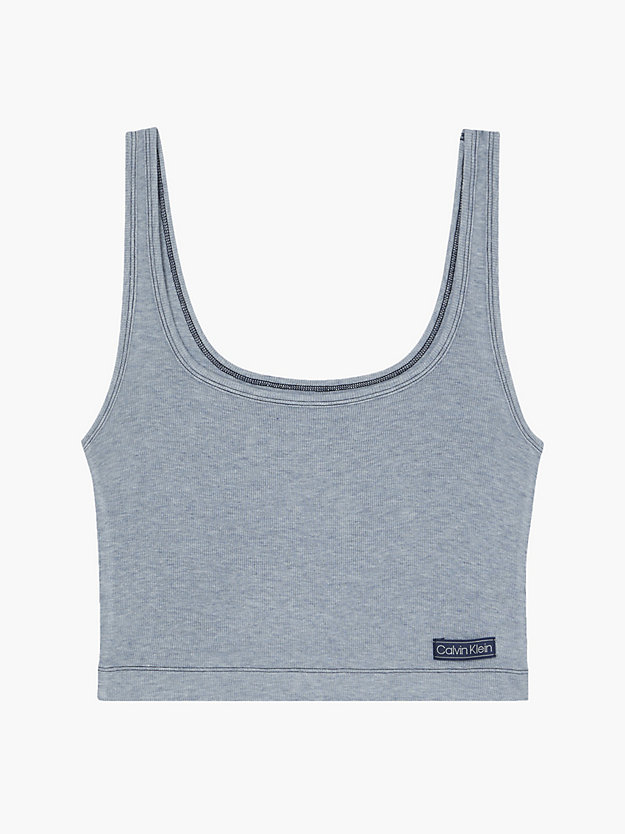 BLUE CHAMBRAY HEATHER Lounge Tank Top - Pure Ribbed for women CALVIN KLEIN