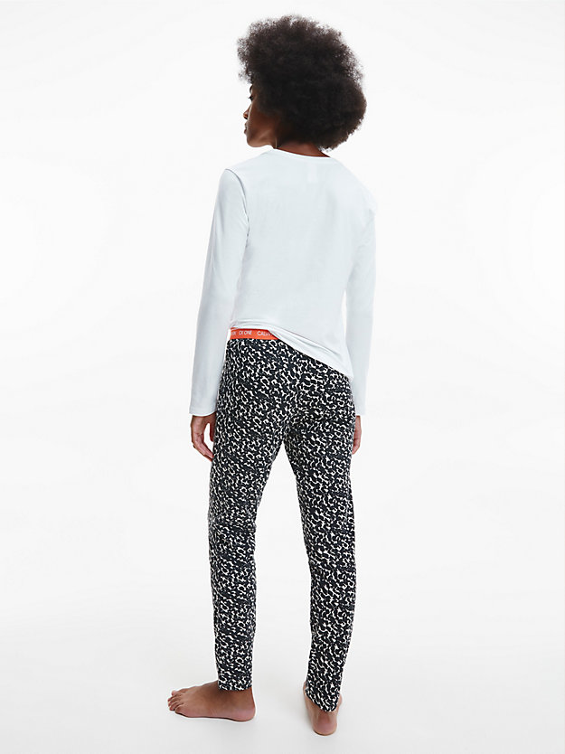 WHITE/DIST ANIMAL PRINT OAT_ EMBERS Pants Pyjama Set - CK One for women CALVIN KLEIN
