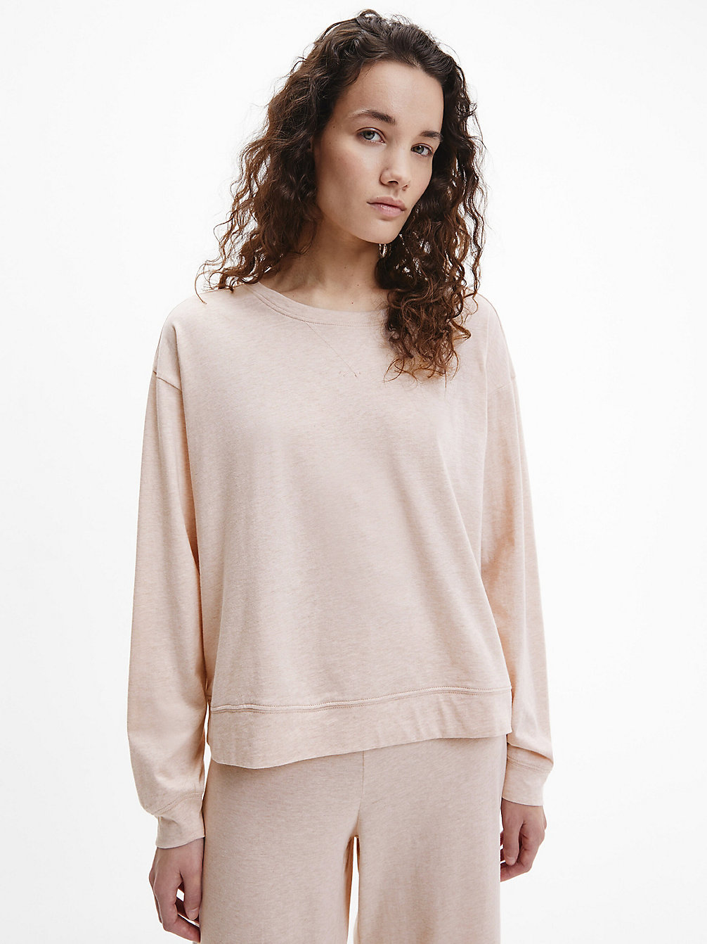CEDAR HEATHER Loungesweatshirt - Form To Body undefined dames Calvin Klein