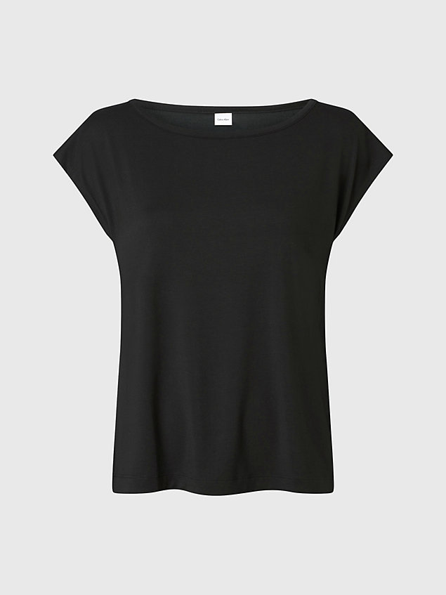 black lounge-t-shirt für damen - calvin klein